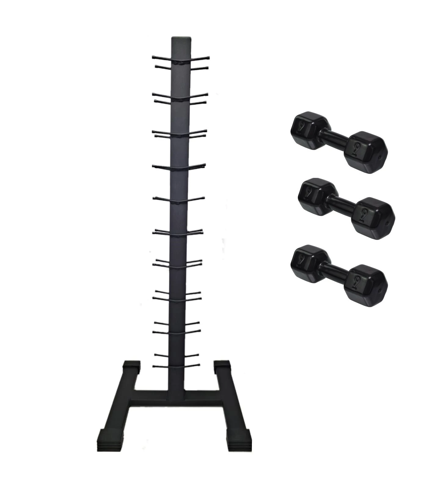 Kit Halteres de 1Kg a 10Kg Com Suporte